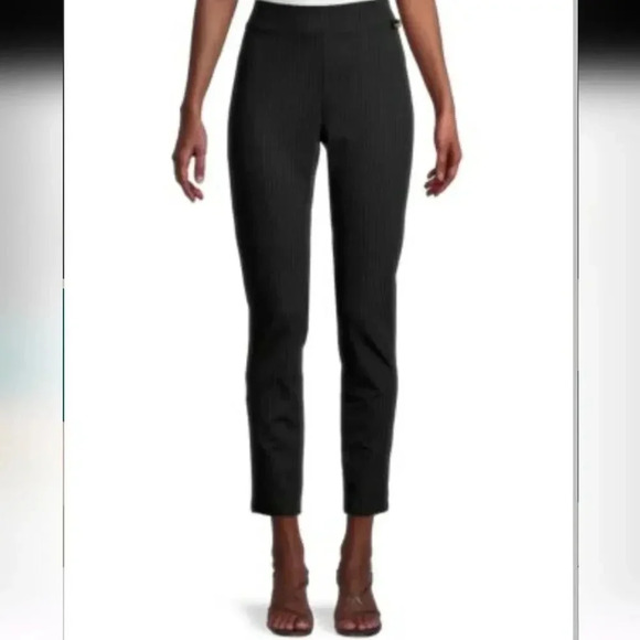 Calvin Klein Women's Pinstripe Stretch Pants - XL - Picture 1 of 5